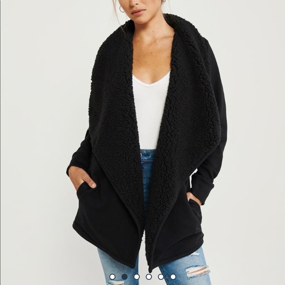 A&F Sherpa Lined Cardigan